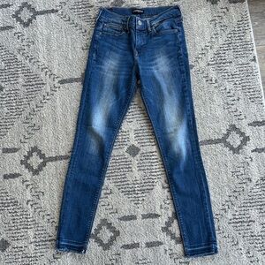 Express Blue Jeggings with Stretchy Fit and Tapered Leg